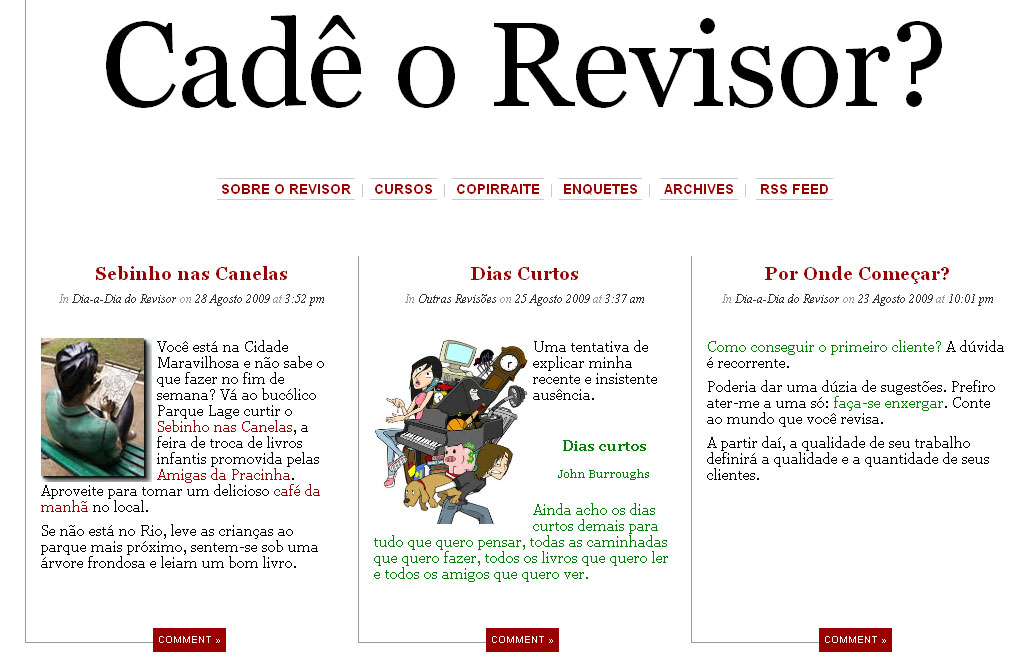 = cadê o revisor?