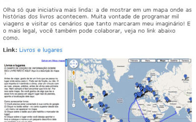 ~ mapa com os locais onde as histórias dos livros acontecem