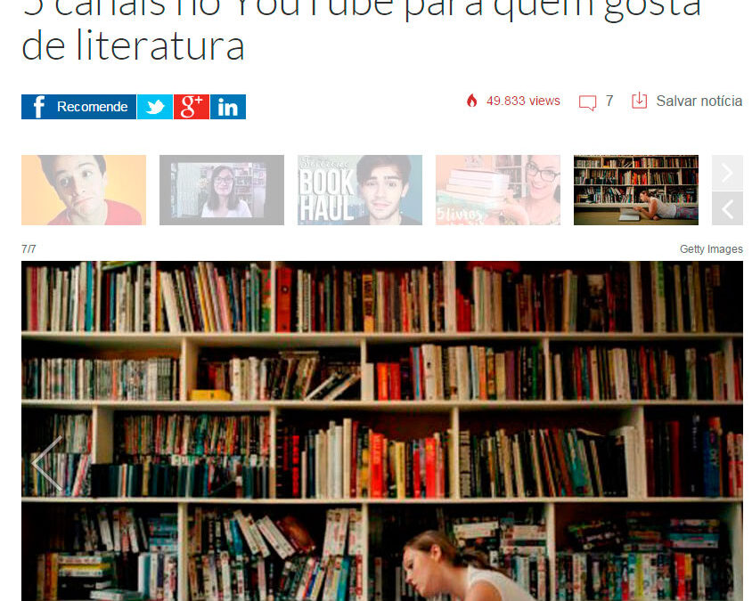 Cinco canais no YOUTUBE pra quem AMA literatura