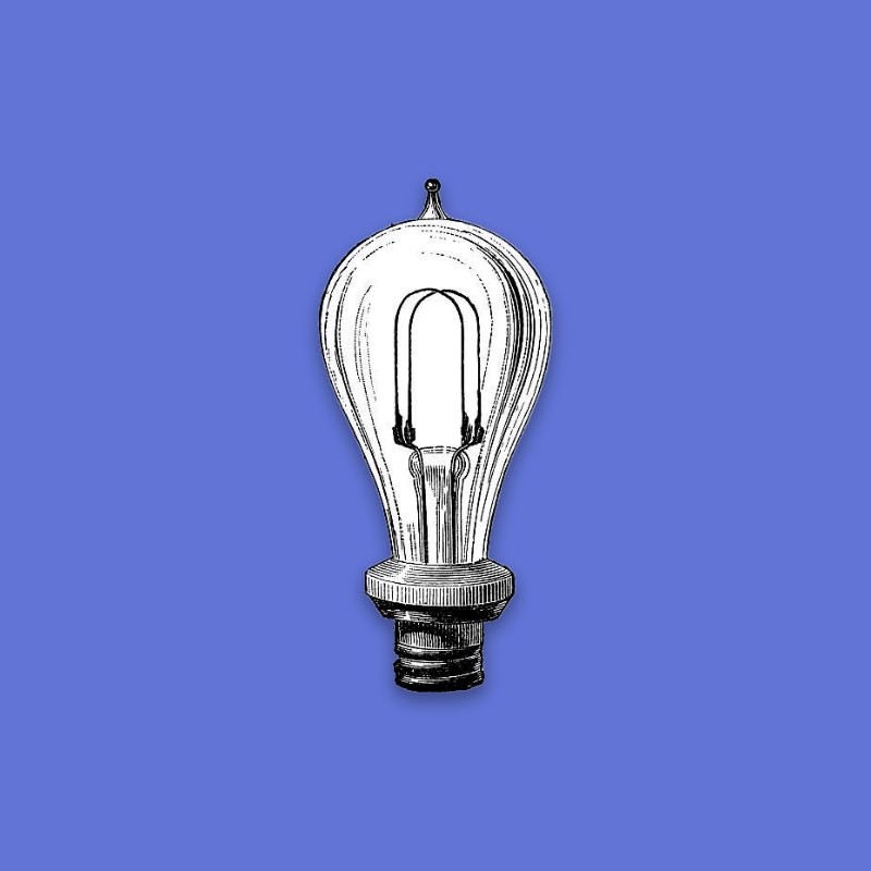Gravura vitoriana de uma lâmpada antiga, ilustrando a luz no meio escuro da história